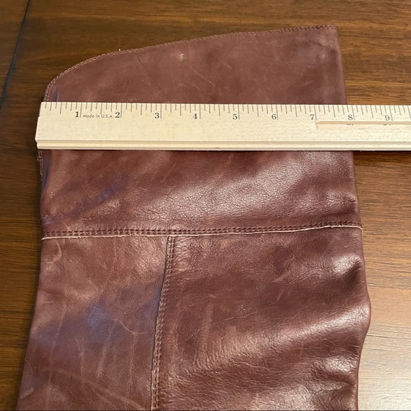 Dolce Vita Womens Riding Boots Brown Leather Over Knee Flat Distressed 7 M - Picture 8 of 9